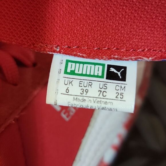 Puma Jamming Easy Rider Bubble Sole Red Suede Shoes Size 7 Youth Womens 8.5 - Picture 10 of 10